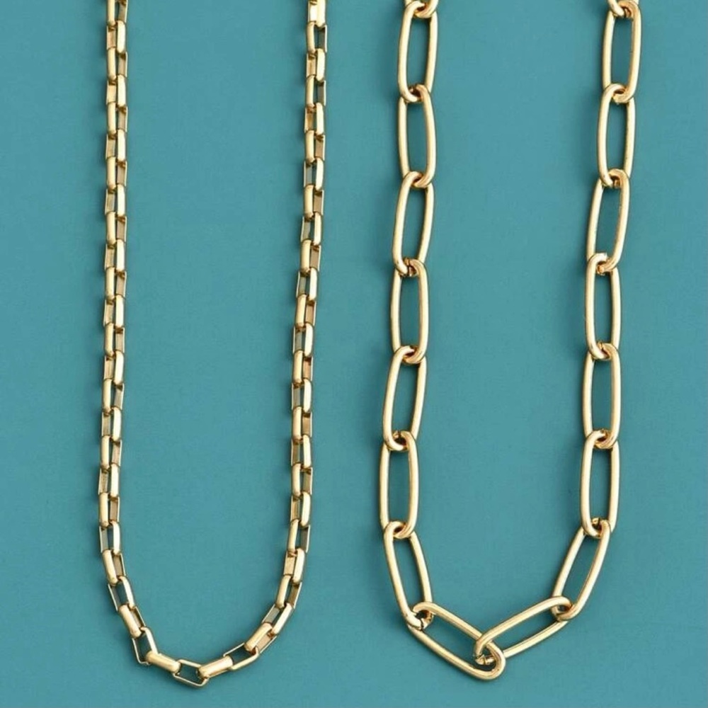 🍋2/$30 New Set of 2 Link Necklaces - Picture 3 of 4
